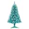 6 Pack: 4ft. Pre-Lit Fashion Teal Artificial Christmas Tree, Clear Lights